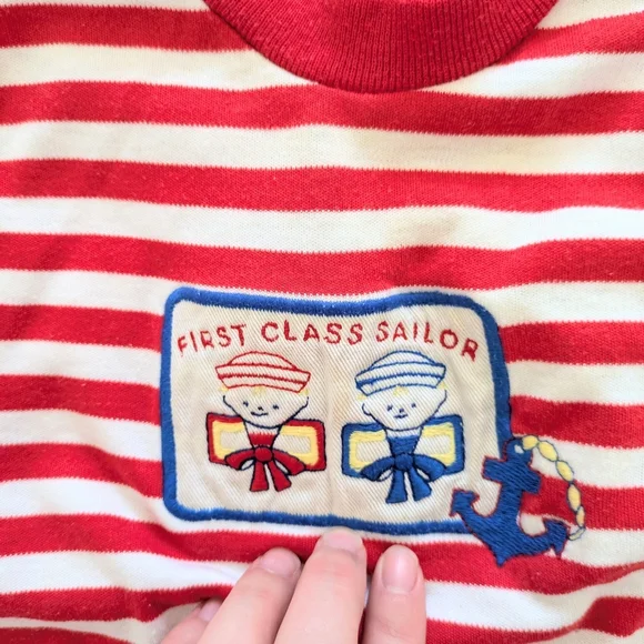 Vintage Colourblock Baby Sailor One Piece - Picture 3 of 4